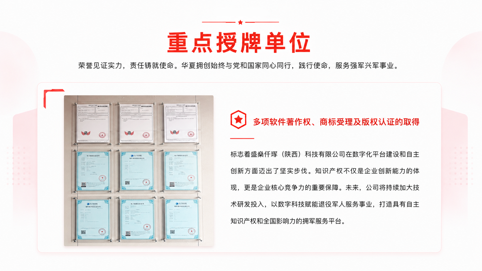 软件著作权、商标及版权资料展示
